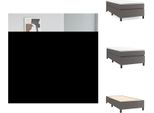 Vidaxl Letto A Molle Insacchettate Grigio 90X200 Cm In Pelle Finta - Letti & Strutture Letto