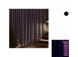 Vidaxl Tenda Luminosa Led 3X3 M 300 Led Blu 8 Funzioni - Illuminazione Natalizia