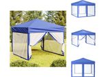 Vidaxl Tenda Per Feste Pieghevole Con Pareti Laterali Blu 3X3 M - Padiglioni E Tende Per Feste