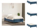 Vidaxl Struttura Letto Blu Scuro 100X200 Cm In Velluto - Letti E Strutture Letto