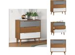 Vidaxl Cassettiera Molde Brown 80X40X80 Cm Pino Massiccio - Cassettiere