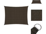 Vidaxl Tenda Da Sole 160 G/M² Marrone 3X4,5 M Hdpe - Ombrelloni E Tende Da Sole