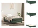 Vidaxl Letto A Molle Verde Scuro 90X190 Cm In Velluto - Letti E Strutture Letto