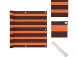 Vidaxl Schermo Privacy Per Balcone Arancione E Marrone 90X500 Cm Tessuto Oxford - Ombrelloni E Tende Da Sole