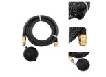 Vidaxl Tubo Di Aspirazione Con Raccordi In Ottone Nero 1,1" 4 M Pvc - Tubi Da Giardino"