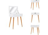 Vidaxl Tavolino Da Toilette Con Specchio Mdf 60 X 40 X 75 Cm - Tavolini Da Toilette