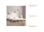 Vidaxl Letto A Pallet 135X190 Cm In Pino Massiccio - Letti E Strutture Letto