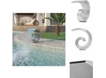 Vidaxl Cascata Per Piscina In Acciaio Inox 50X30X53 Cm Argento - Fontane E Cascate