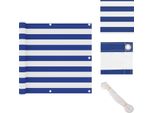 Vidaxl Schermo Privacy Per Balcone Bianco E Blu 90X400 Cm Tessuto Oxford - Ombrelloni E Tende Da Sole