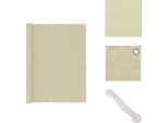 Vidaxl Schermo Privacy Per Balcone Crema 120X300 Cm Tessuto Oxford - Ombrelloni E Tende Da Sole