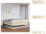 Vidaxl Letto A Molle Insacchettate Crema 200X200 Cm In Pelle Finta - Letti & Strutture Letto