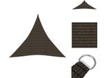 Vidaxl Tenda Da Sole 160 G/M² Marrone 4X4X4 M Hdpe - Ombrelloni E Tende Da Sole