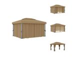 Vidaxl Padiglione Con Tenda 4X3 M Taupe Alluminio - Padiglioni E Tende Per Feste