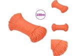 Vidaxl Corda Da Lavoro Arancione 3 Mm 100 M Polipropilene - Corde