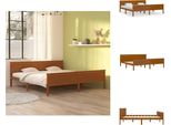 Vidaxl Letto In Legno Massiccio Di Pino Marrone Miele 200X200 Cm - Letti E Strutture Letto