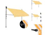 Vidaxl Tenda Da Sole Retrattile A Comando Manuale Con Led 300 Cm Bianco Arancione - Tende Da Sole