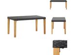 Vidaxl Panca Da Giardino 120 Cm In Poly Rattan Nero E Legno Massiccio Di Acacia - Panche Da Giardino