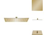 Vidaxl Soffione Doccia A Pioggia In Acciaio Inox 30X30 Cm Quadrato Golden - Soffioni Doccia