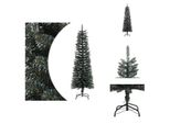 Vidaxl Albero Di Natale Artificiale Con Supporto Verde Slim 150 Cm Pvc - Alberi Di Natale