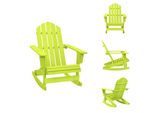 Vidaxl Sedia A Dondolo Adirondack In Legno Massiccio Di Abete Verde - Sedie Da Giardino