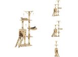 Vidaxl Tiragraffi Per Gatti In Sisal 138 Cm Beige Con Impronta Di Zampa - Tiragraffi