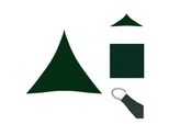 Vidaxl Tenda Da Sole In Tessuto Oxford Triangolare 4X4X4 M Verde Scuro - Ombrelloni E Tende Da Sole