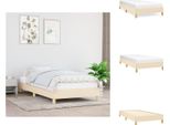 Vidaxl Struttura Letto Crema 100X200 Cm In Tessuto - Letti E Strutture Letto