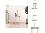 Vidaxl Albero Tiragraffi Con Tiragraffi In Sisal Grigio Chiaro 85,5 Cm - Alberi Tiragraffi