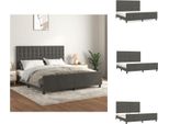 Vidaxl Struttura Letto Con Testiera Grigio Scuro 180X200 Cm In Velluto - Letti E Strutture Letto