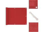 Vidaxl Schermo Privacy Per Balcone Rosso 75X300 Cm Hdpe - Ombrelloni E Tende Da Sole