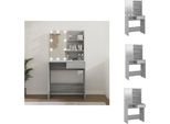 Vidaxl Tavolino Da Toilette Con Led Grigio Sonoma 74,5X40X141 Cm - Tavolini Da Toilette