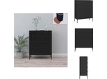 Vidaxl Cassettiera Nera 80X35X101,5 Cm Acciaio - Cassettiere