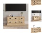 Mobile Tv Vidaxl Rovere Sonoma 100X35,5X45 Cm Materiale A Base Di Legno - Mobili Tv
