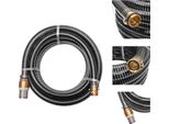 Vidaxl Tubo Di Aspirazione Con Raccordi In Ottone 7 M 25 Mm Nero - Tubi Da Giardino