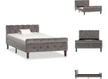 Vidaxl Struttura Letto In Velluto Grigio 100 X 200 Cm - Letti E Strutture Letto