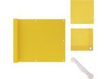 Vidaxl Schermo Privacy Per Balcone Giallo 75X600 Cm Hdpe - Ombrelloni E Tende Da Sole