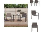 Vidaxl Sedie Da Giardino Con Cuscino 2 Pz. Marrone 56X59X84 Cm Poly Rattan - Sedie Da Giardino
