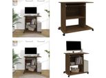 Vidaxl Scrivania Look Rovere Marrone 80X50X75 Cm In Legno - Scrivania Per Computer - Tavoli Per Computer - Scrivania Per Ufficio - Postazione Di Lavoro