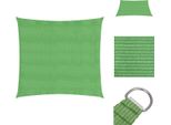 Vidaxl Tenda Da Sole 160 G/M² Verde Chiaro 3,6X3,6 M Hdpe - Ombrelloni E Tende Da Sole