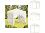 Vidaxl Tenda Per Feste Pieghevole Con Pareti Laterali Crema 2X2 M - Padiglioni E Tende Per Feste
