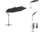 Vidaxl Ombrello Ampel Con Palo In Alluminio 300 Cm Nero - Ombrelloni E Tende Da Sole