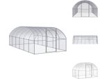Vidaxl Pollaio Da Esterno 3X6X2 M Acciaio Zincato - Habitat E Recinti Per Piccoli Animali