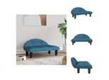 Vidaxl Letto Per Cani Blu 70X52X30 Cm In Velluto - Letti Per Cani