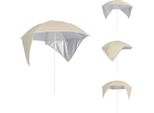 Vidaxl Ombrellone Con Pareti Laterali Color Sabbia 215 Cm - Ombrelloni E Tende Da Sole