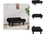 Vidaxl Letto Per Cani Nero 70X40X24 Cm In Velluto - Letti Per Cani