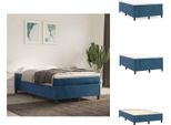 Vidaxl Letto Boxspring Blu Scuro 120X200 Cm In Velluto - Letti E Strutture Letto
