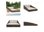 Vidaxl Lettino Da Giardino Marrone 110X200 Cm In Polirattan - Lettino Prendisole - Lettini Prendisole - Lettini Prendisole