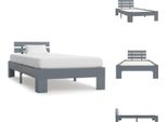 Vidaxl Letto In Legno Massiccio Pino Grigio 90X200 Cm - Letti E Strutture Letto
