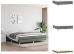 Vidaxl Letto A Molle Insacchettate Grigio Scuro 200X200 Cm In Tessuto - Letti & Strutture Letto