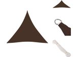 Vidaxl Tenda Da Sole In Tessuto Oxford Triangolare 4,5X4,5X4,5 M Marrone - Ombrelloni E Tende Da Sole